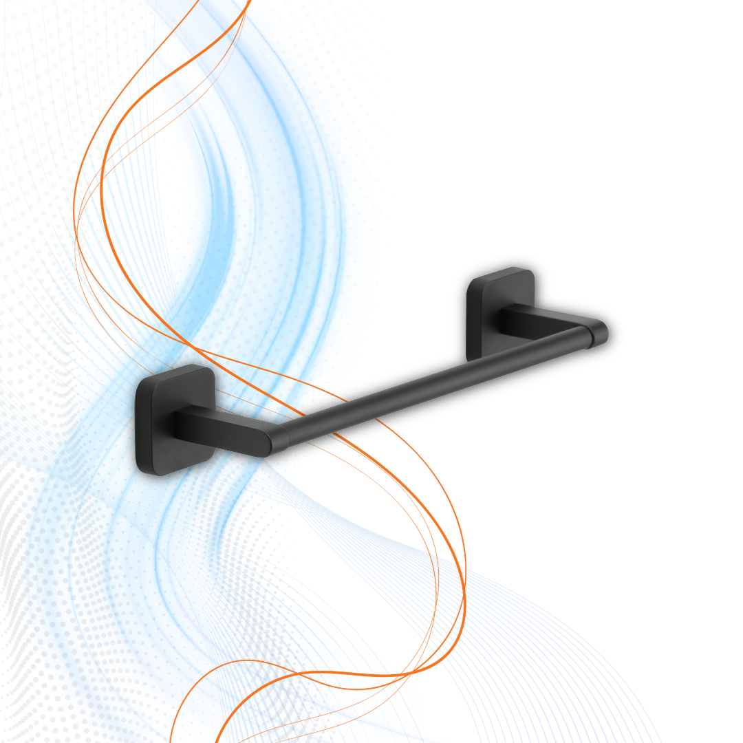 Porta Salviette Gedy Serie Tonga In Acciaio Inox Nero Matt