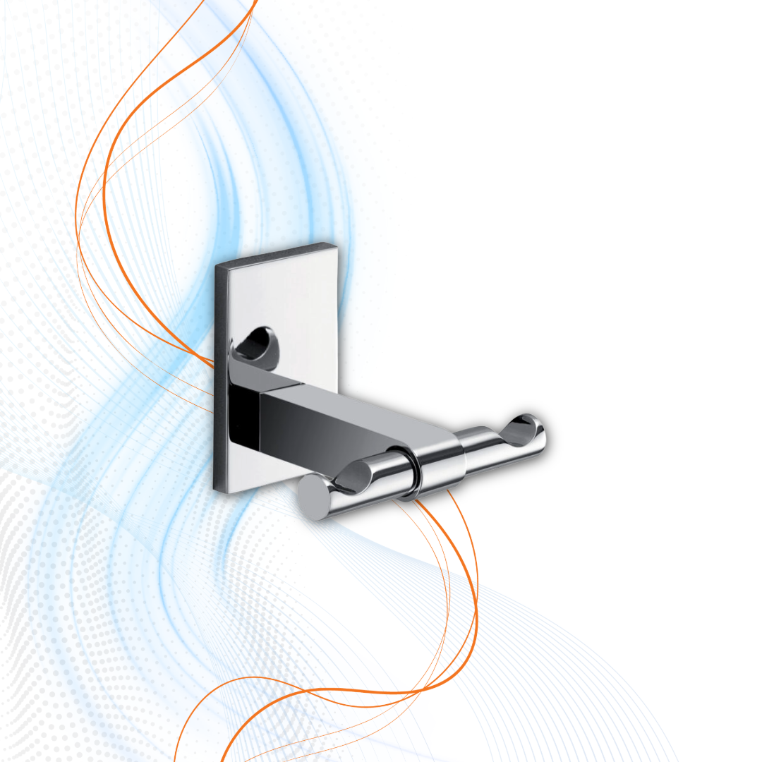 Appendiabiti Doppio Gedy Serie Maine In Acciaio Inox