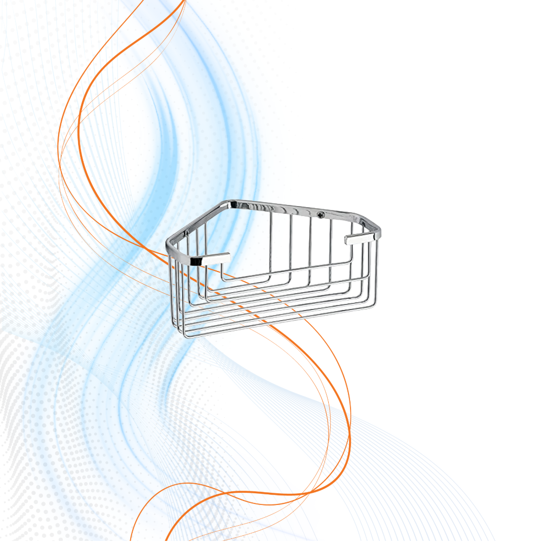 Porta Oggetti Angolare In Filo  Augustus Gedy Cromato