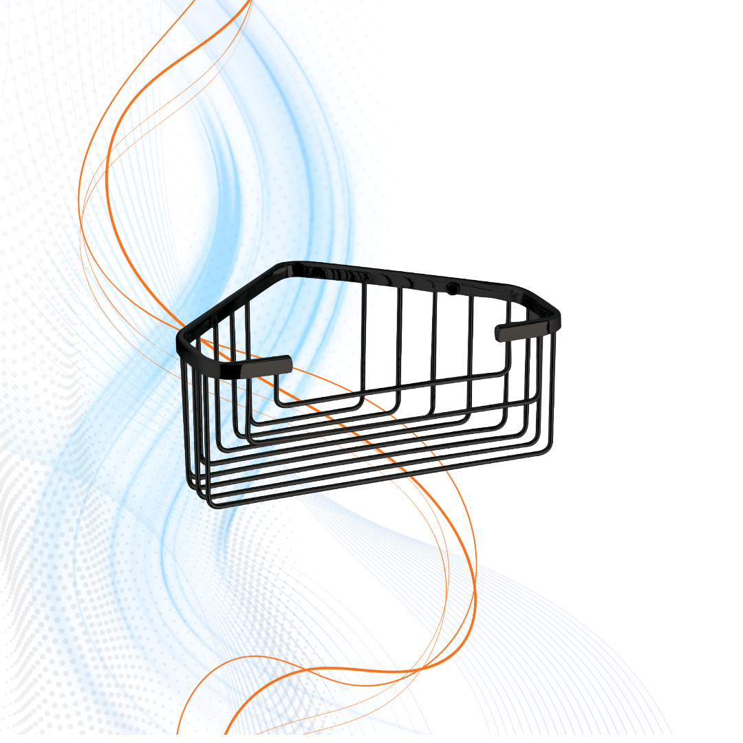 Portaoggetti Doccia Angolare Augustus Nero Gedy