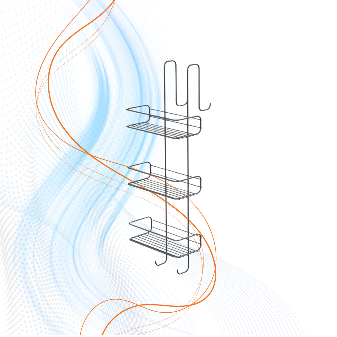 Porta Oggetti In Filo 3 Ripiani Appendibile Tito Gedy
