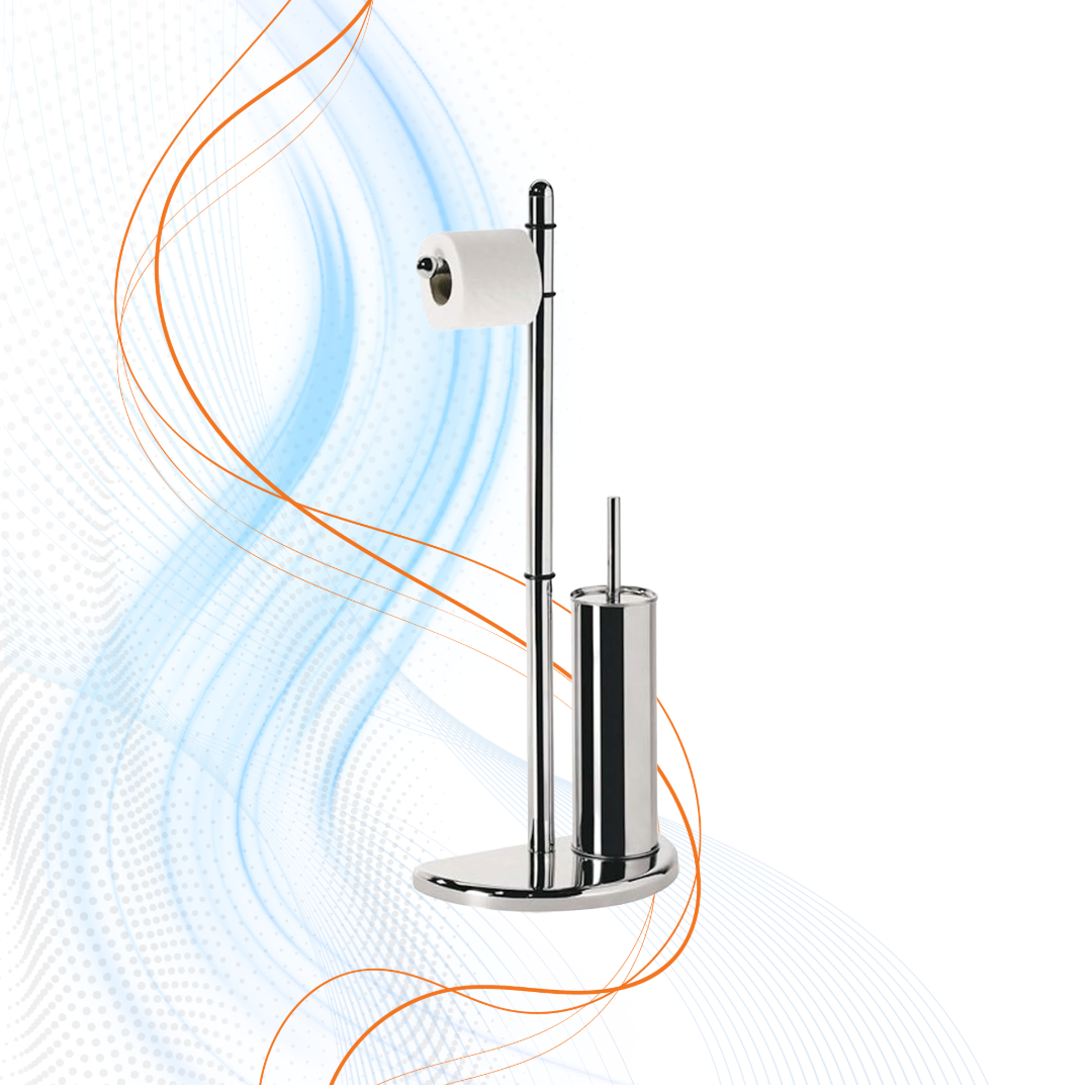 Colonna Porta Rotolo E Scopino WC Hibiscus Gedy