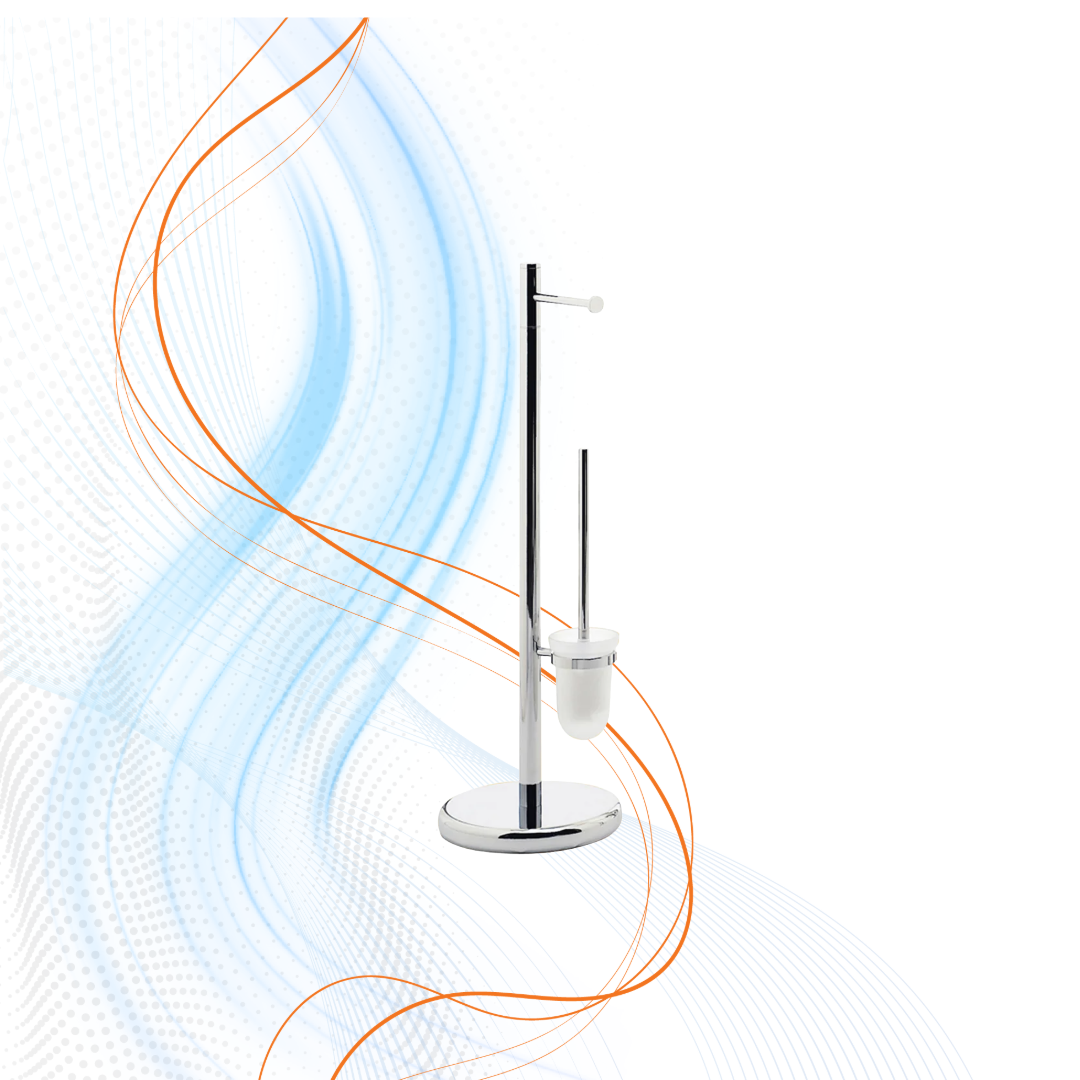 Colonna Porta Rotolo E Scopino Tracy Gedy Cromato