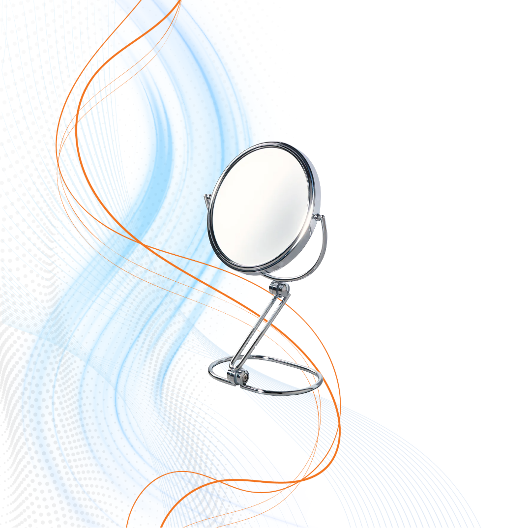 Specchio D'appoggio Ingranditore Cromato Gedy