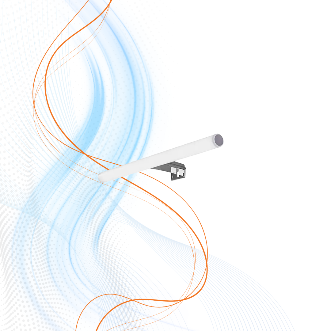 Lampada A Led Per Fissaggio Specchi Kos Cromato 50 Cm Gedy