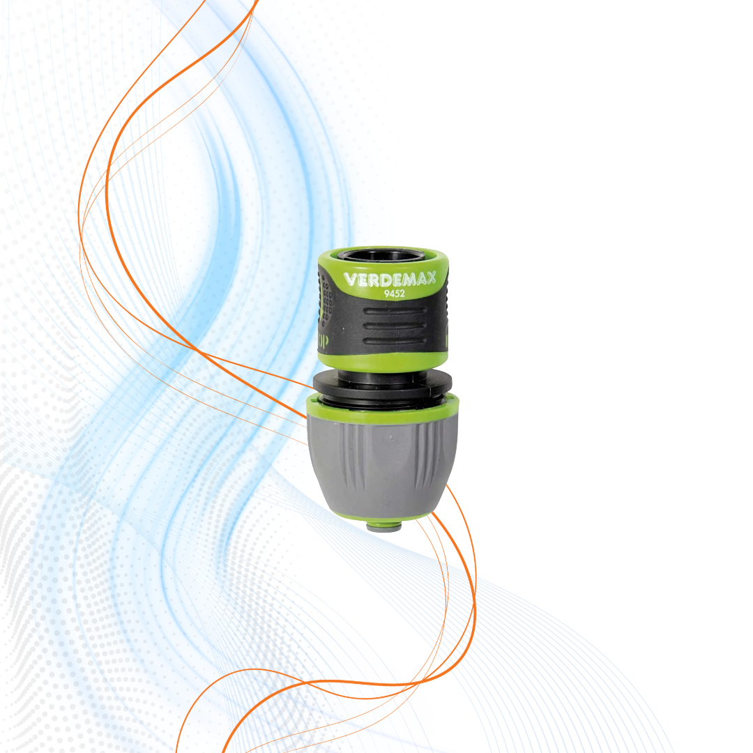 Raccordo Portagomma  1/2-5/8-3/4 Acquastop Lock Verdemax Confezione 2pz
