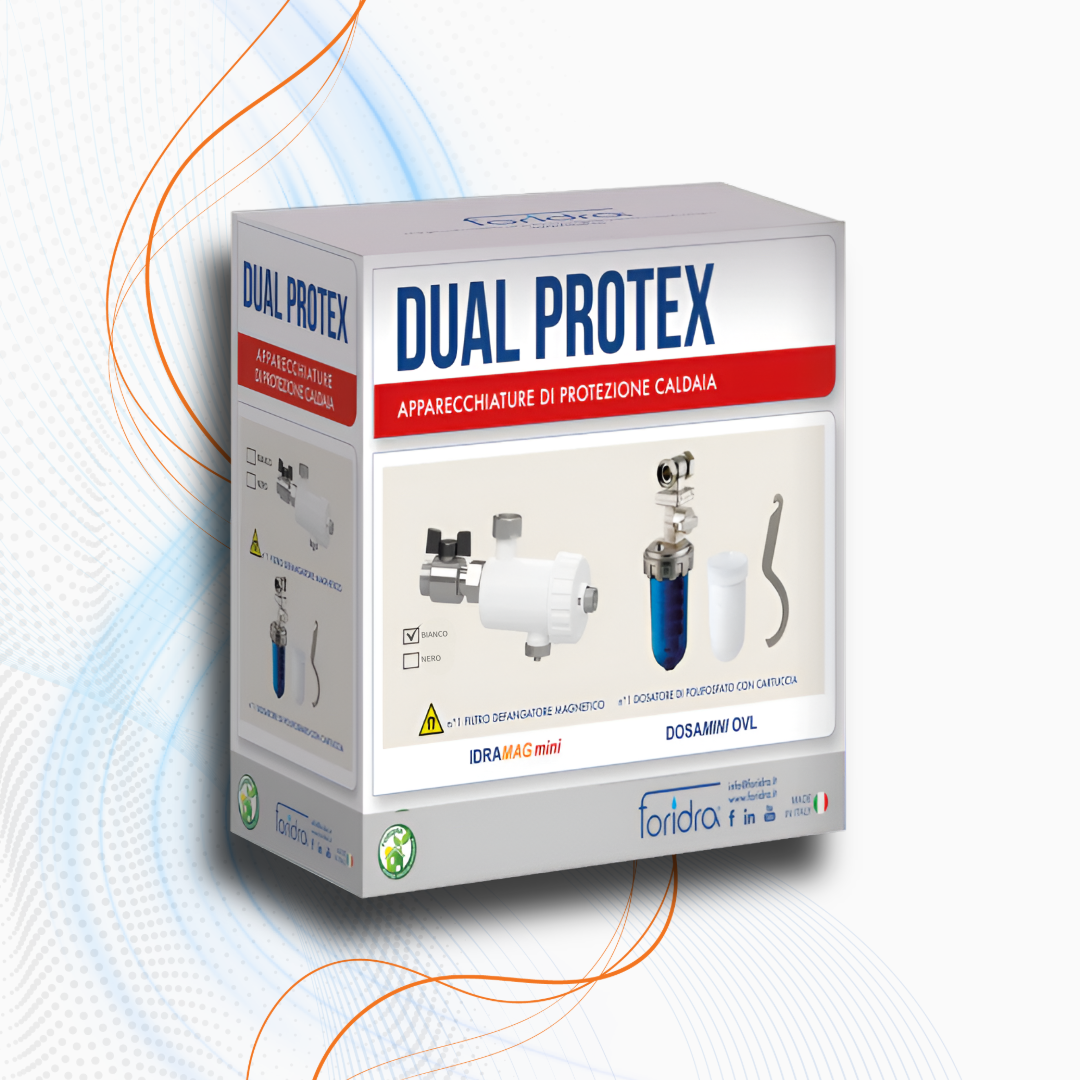 Kit Salvacaldaia Foridra Dual Protex - Defangatore Magnetico Idramag Mini + Dosatore Polisfati DosaMini OVL
