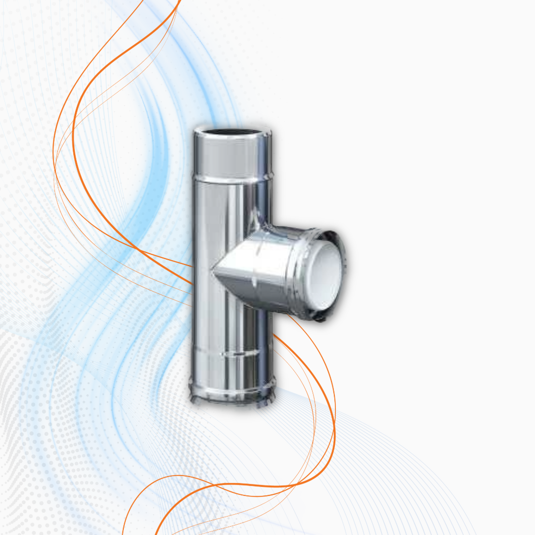 Tee 87° Coassiale 80/125 In PPH/Acciaio Evolution Wierer Per Caldaia A Condensazione