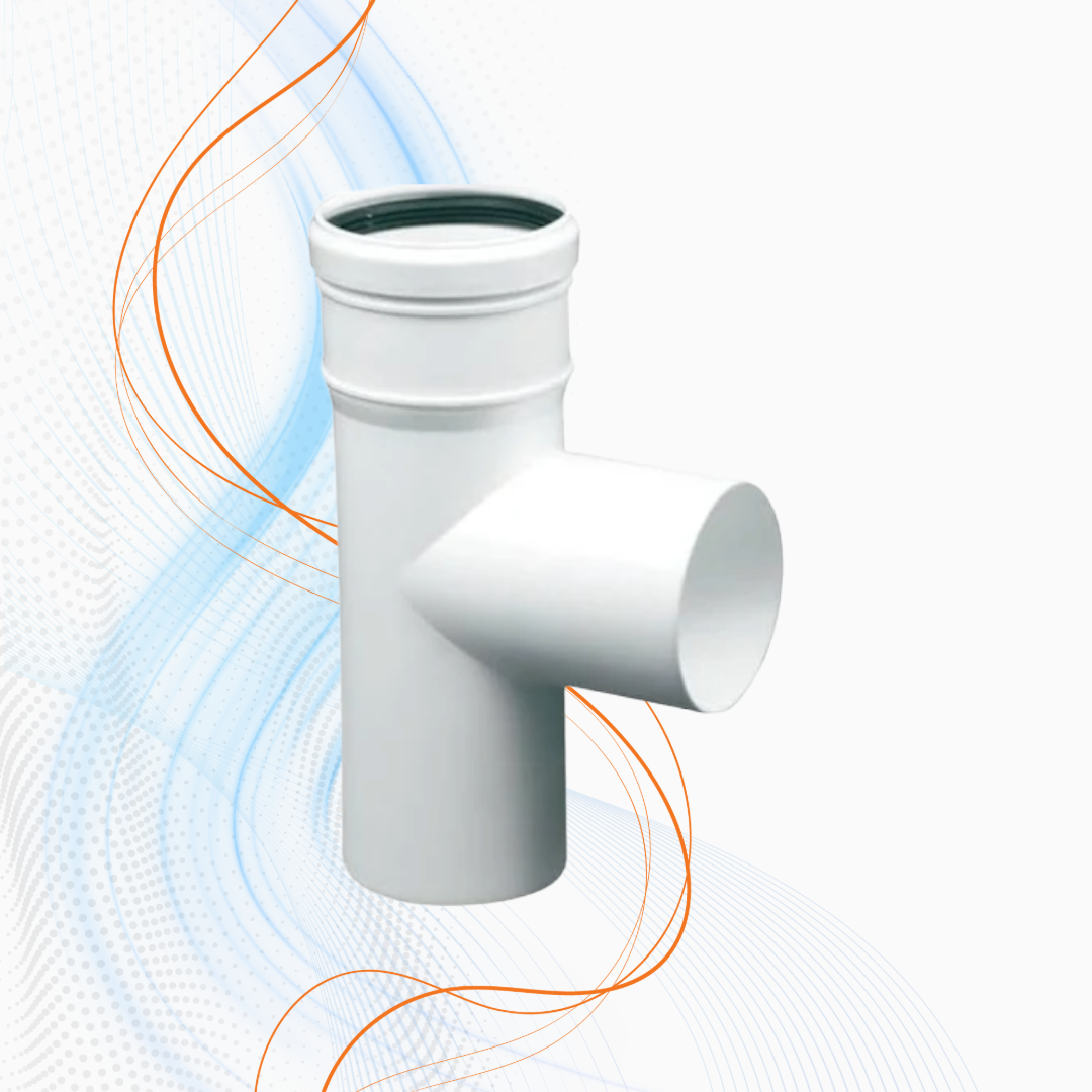 Raccordo A TEE 87° Maschio Polimaxacciai Ø 60 / 200 mm Per Scarico Fumi Caldaia A Condensazione