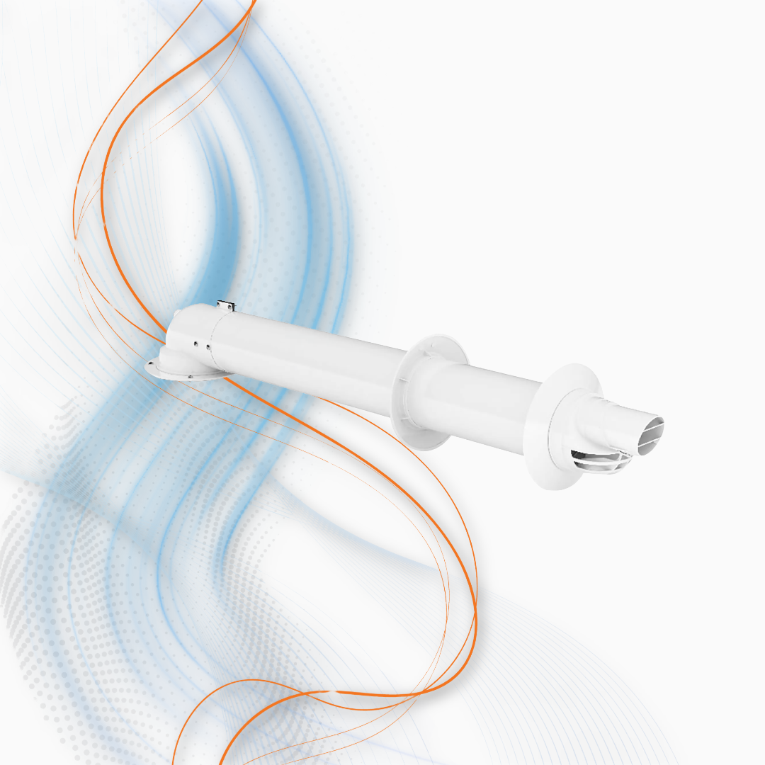 Prolunga Coassiale 60/100 Con Terminale Di Scarico Bianco E 2 Rosoni Polymaxacciai Per Caldaia A Condensazione