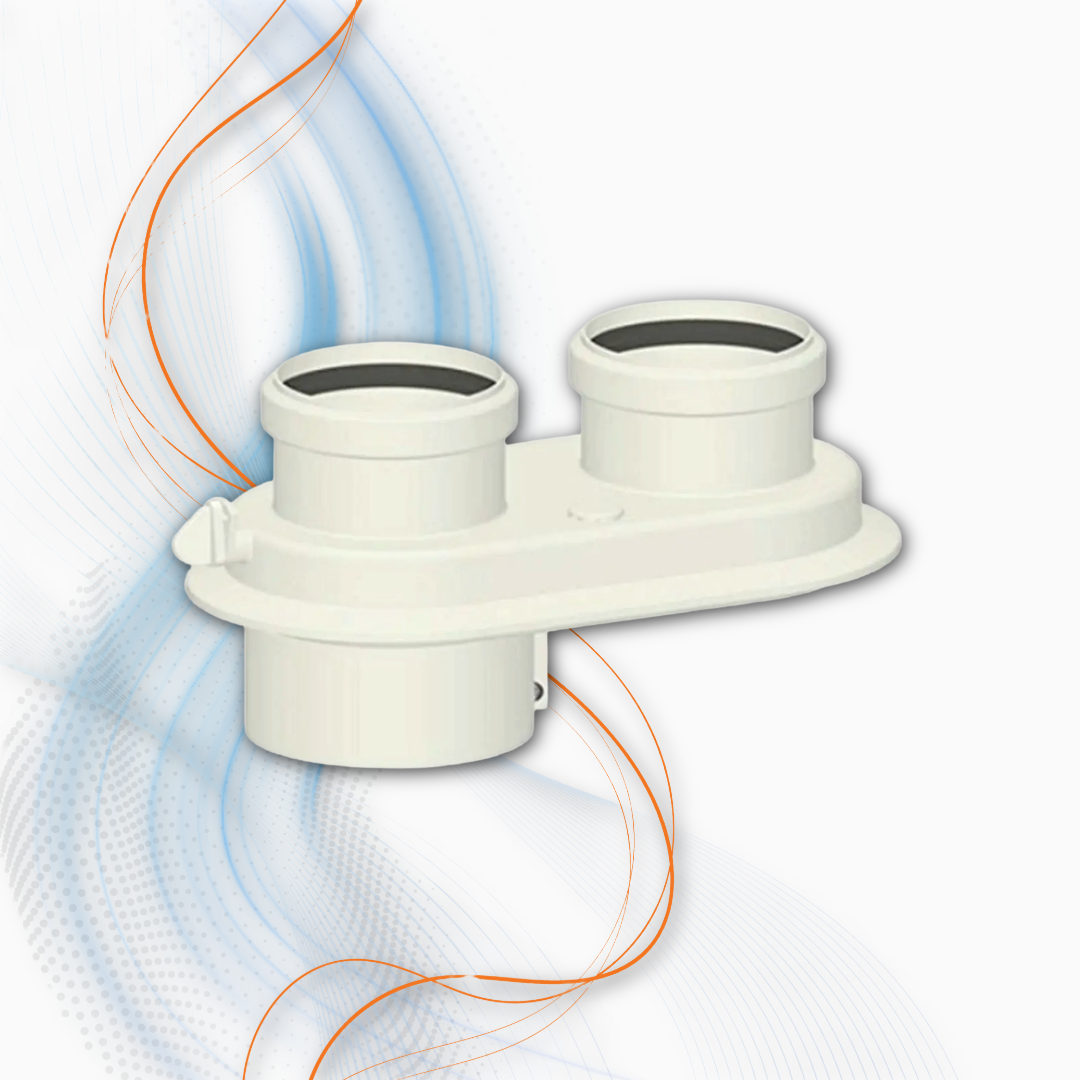 Kit Sdoppiato A Ciabatta 80/80 Con Prelievo Fumi Polymaxacciai Per Caldaia A Condensazione Vaillant