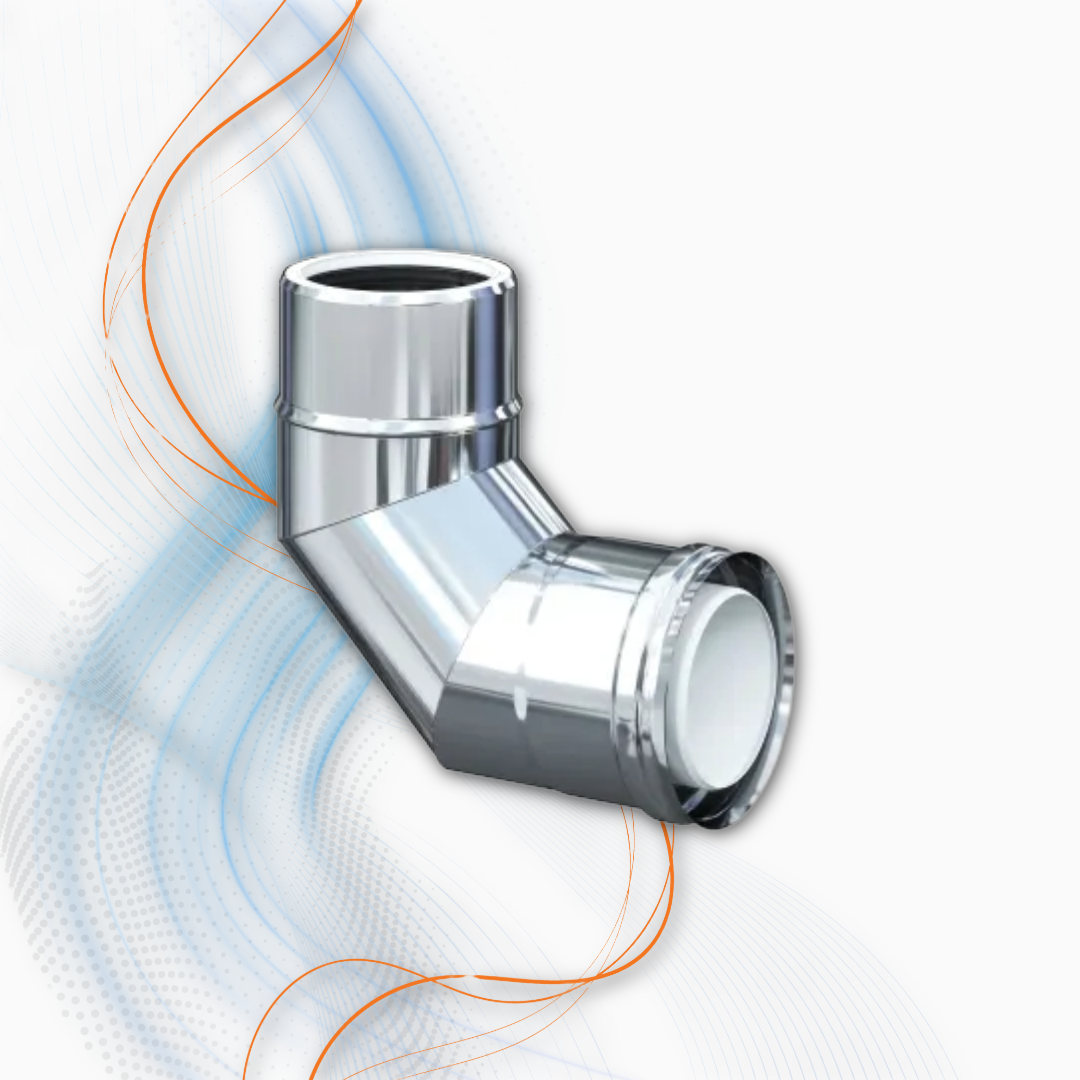 Curva A 87° In PP/Inox  Polymaxacciai Per Caldaia A Condensazione