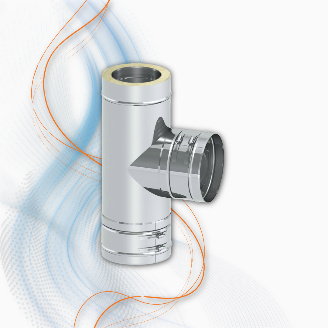 Raccordo A Tee 87° In PP/Inox  Polymaxacciai Per Caldaia A Condensazione